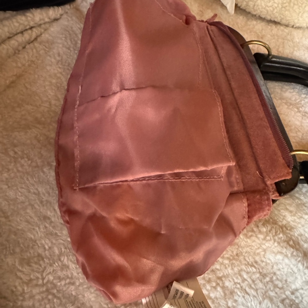 VINTAGE AVON Embroidered Pink Handbag W/Solid Wood Handles! - Picture 10 of 14